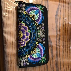 Mexican embroidered wallet.
